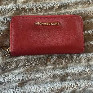 Red Michael Kors wallet